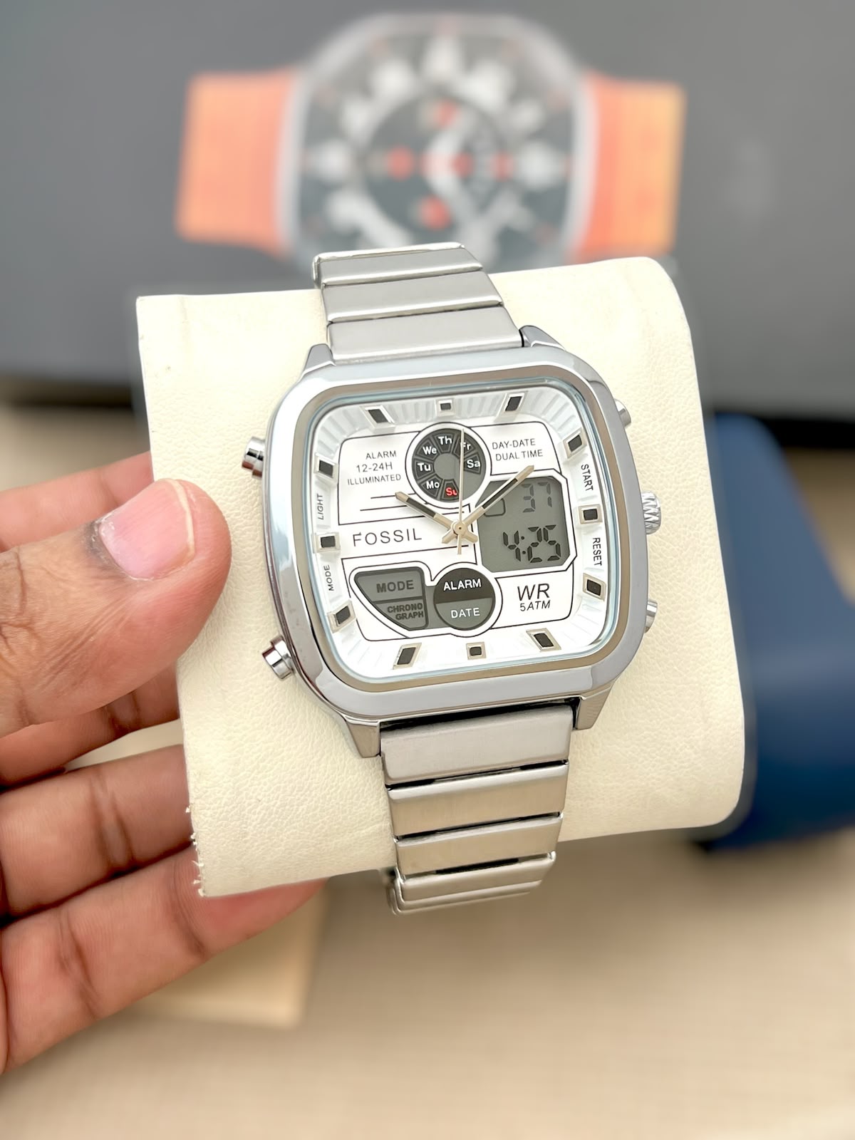 FOSSIL MEN’S MULTI-FUNCTION RETRO WATCH