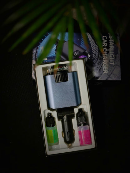 5-IN-1 SMART CAR CHARGER & PERFUME DIFFUSER – STARLIGHT EDITION